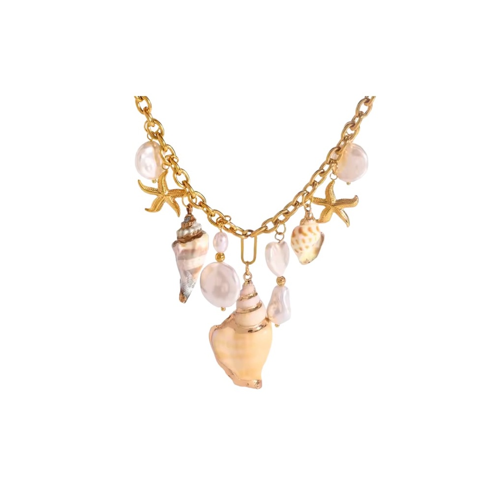 Gold Hawaiian Shell Charm Necklace - Picture 2 of 2